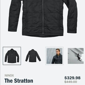 Ninox Boulder Co, quilted black Mens jacket size medium zip pockets EC